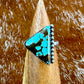 Number 8 Turquoise Triangle Ring