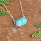 Royston Turquoise oval bar necklace