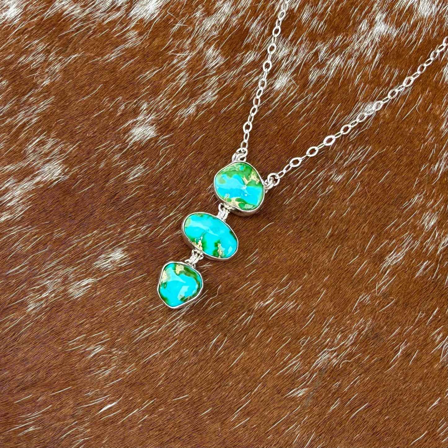 Sonoran Gold triple stone necklace