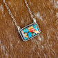 Kingman Turquoise Composite Bar Necklace