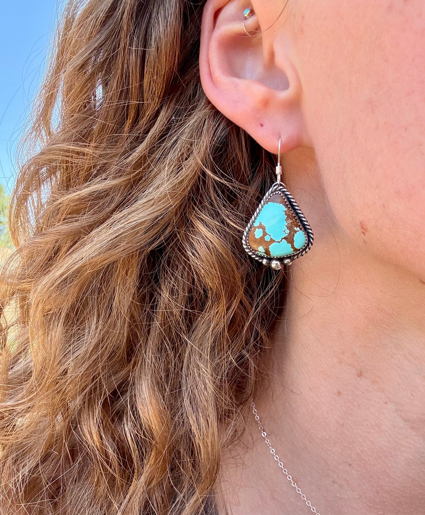 Number 8 Turquoise Earrings