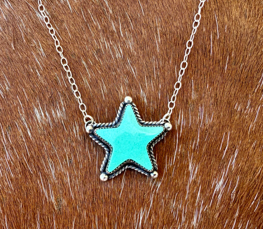 Chilean Turquoise Star Necklace