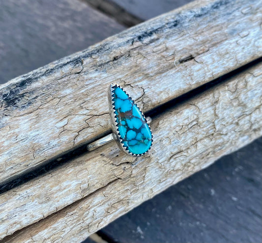 Dainty Blue Moon Turquoise ring
