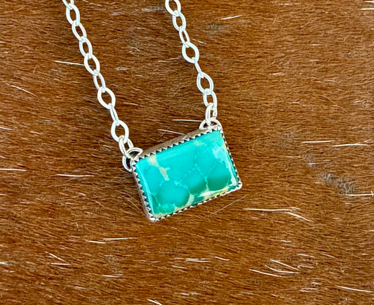 Royston Turquoise bar necklace