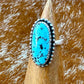 Natural Kingman Turquoise Oval Ring