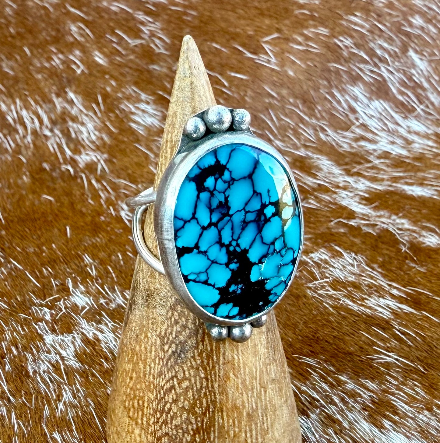 Moon River Turquoise Split Shank Ring