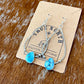 Golden Hills Turquoise teardrop dangle earrings