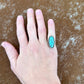 Natural Kingman Turquoise Oval Ring