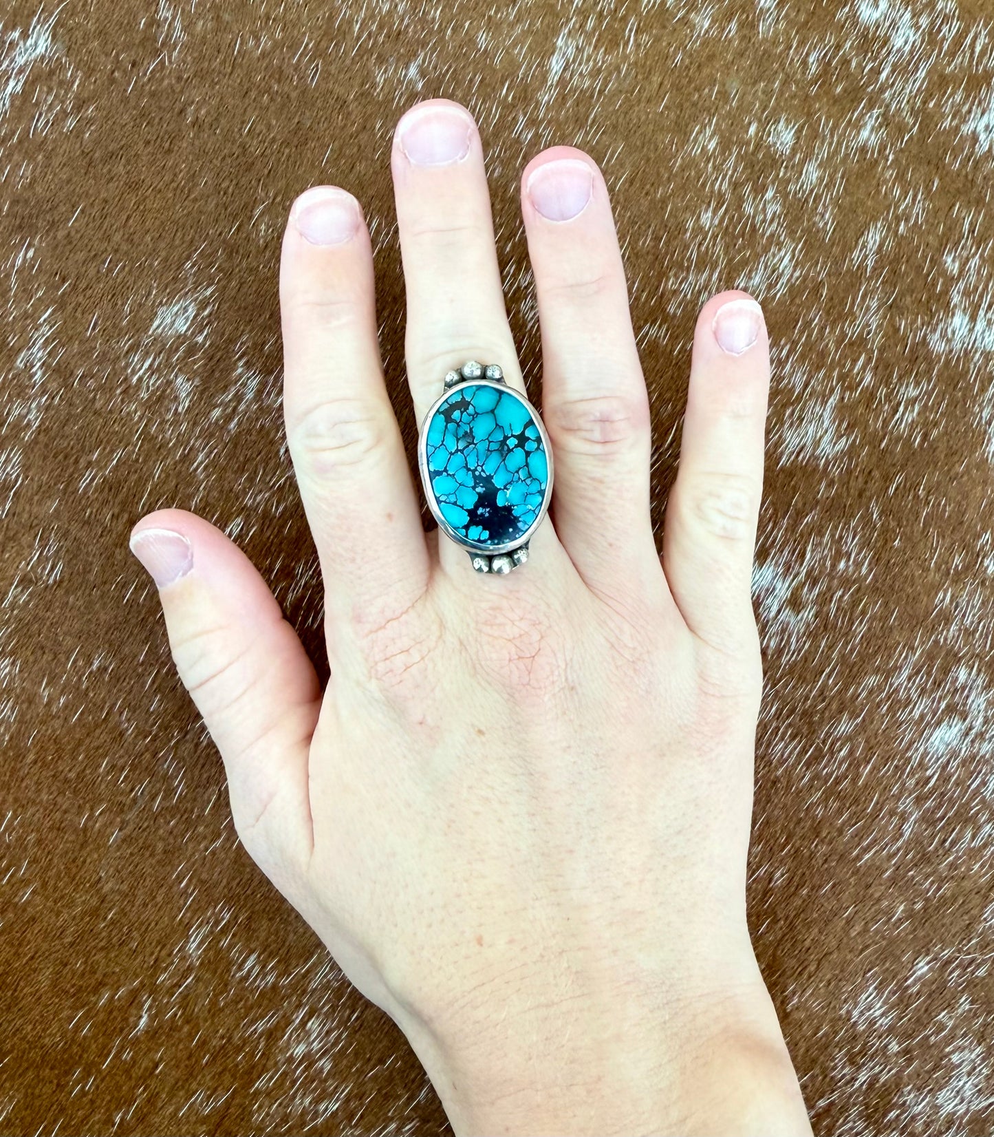 Moon River Turquoise Split Shank Ring