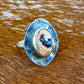 Stamped “Cowboy Hat” Mexican Fire Opal Ring