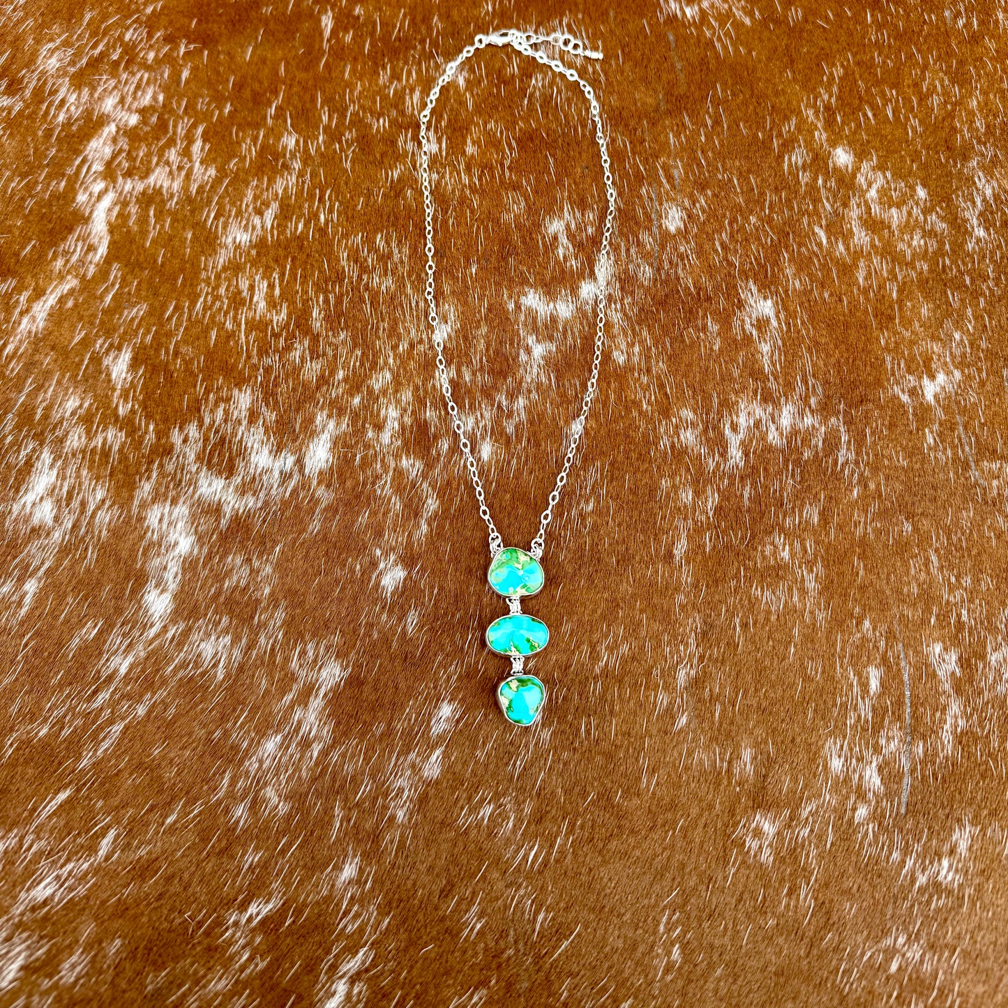 Sonoran Gold triple stone necklace