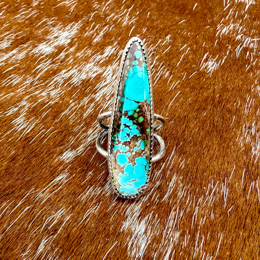 Pilot Mountain Turquoise split shank ring