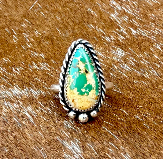 Royston Turquoise Teardrop Ring