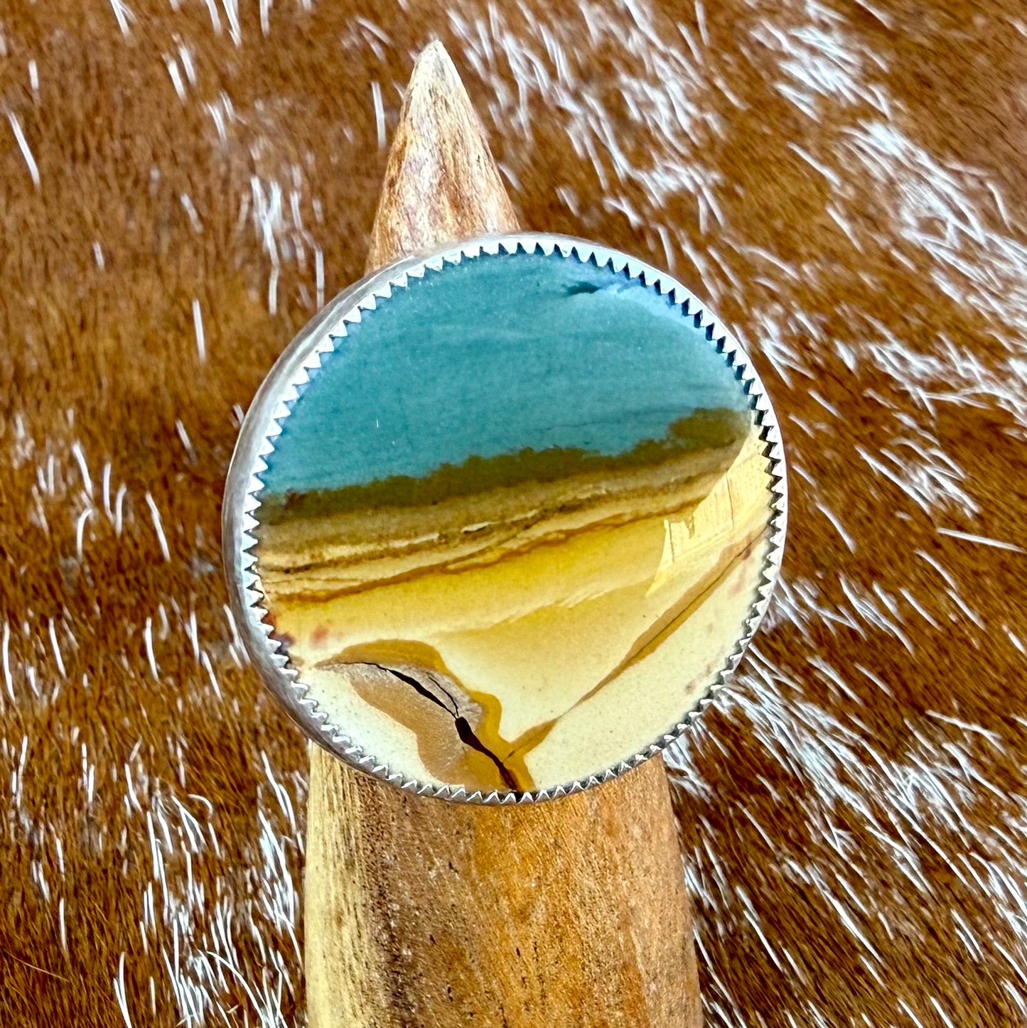 Owyhee Picture Jasper Scarf Slide/Ring