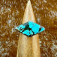 Turquoise #8 Stamped Arrow Ring