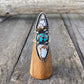 Egyptian Turquoise & Wild Horse 3 Stone Ring