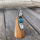 Egyptian Turquoise & Wild Horse 3 Stone Ring
