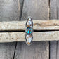 Egyptian Turquoise & Wild Horse 3 Stone Ring