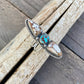 Egyptian Turquoise & Wild Horse 3 Stone Ring