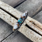 Egyptian Turquoise & Wild Horse 3 Stone Ring
