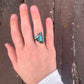 Number 8 Turquoise Triangle Ring