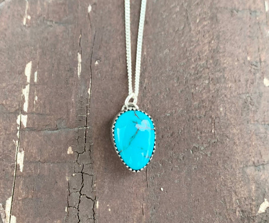 Egyptian Turquoise Teardrop Necklace