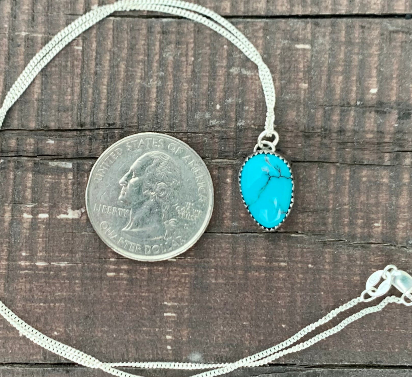 Egyptian Turquoise Teardrop Necklace