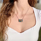 Kingman Turquoise Composite Bar Necklace