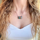 Kingman Turquoise Composite Bar Necklace