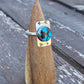 Egyptian Turquoise Arrow Stamped Ring