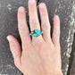 Turquoise #8 Stamped Arrow Ring
