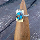 Egyptian Turquoise Arrow Stamped Ring