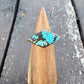Turquoise #8 Stamped Arrow Ring