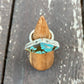 Turquoise #8 Stamped Arrow Ring