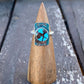 Egyptian Turquoise Arrow Stamped Ring