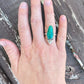 Chrysocolla Arrow Accent Stamped Ring
