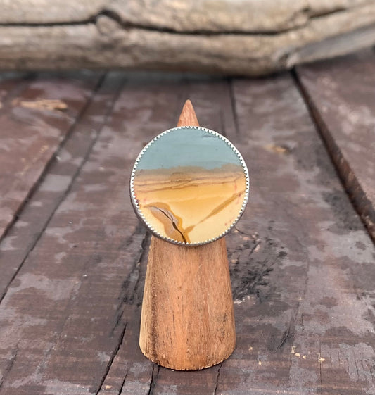 Owyhee Picture Jasper Scarf Slide/Ring