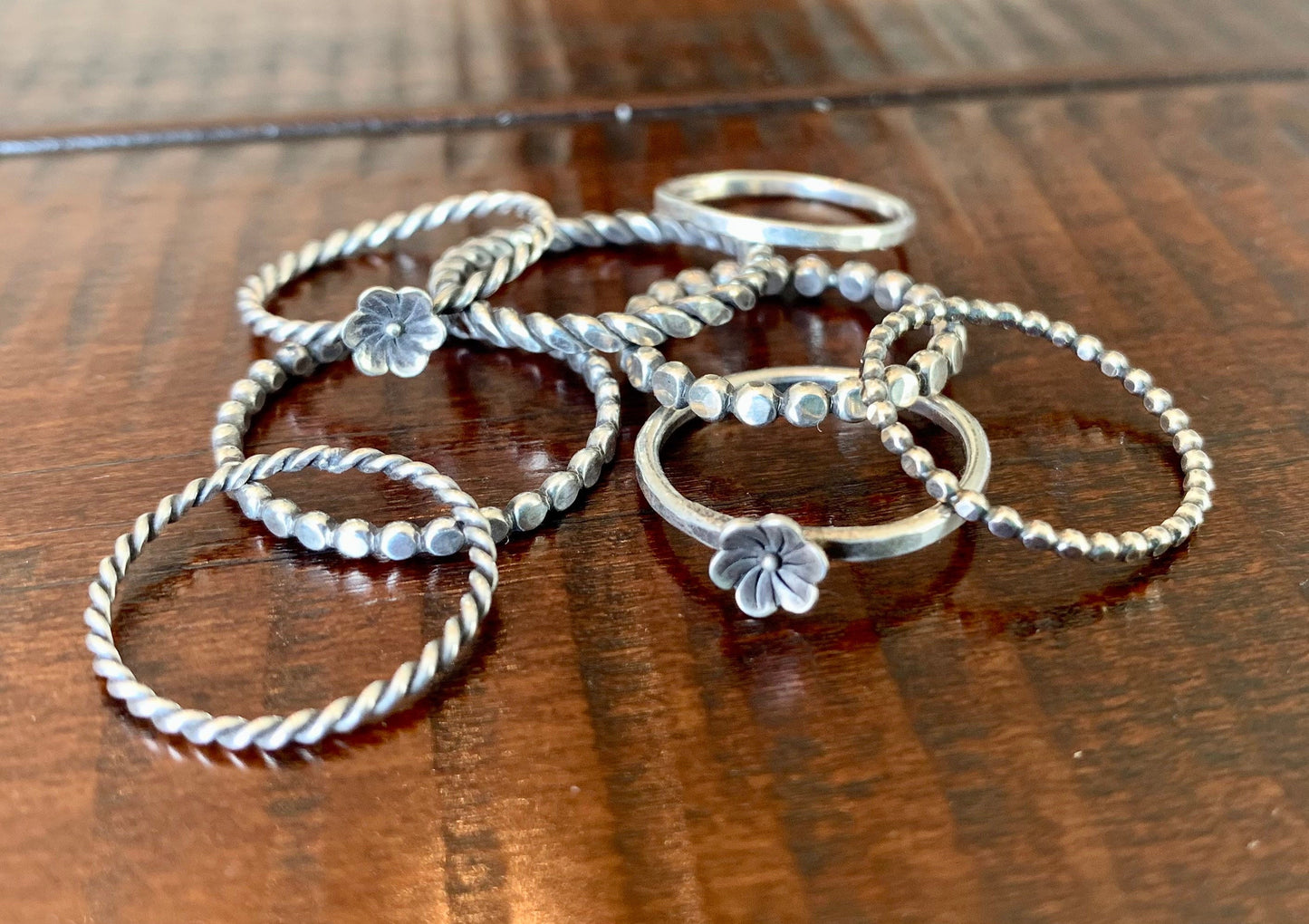Beaded Wire Stacking Ring