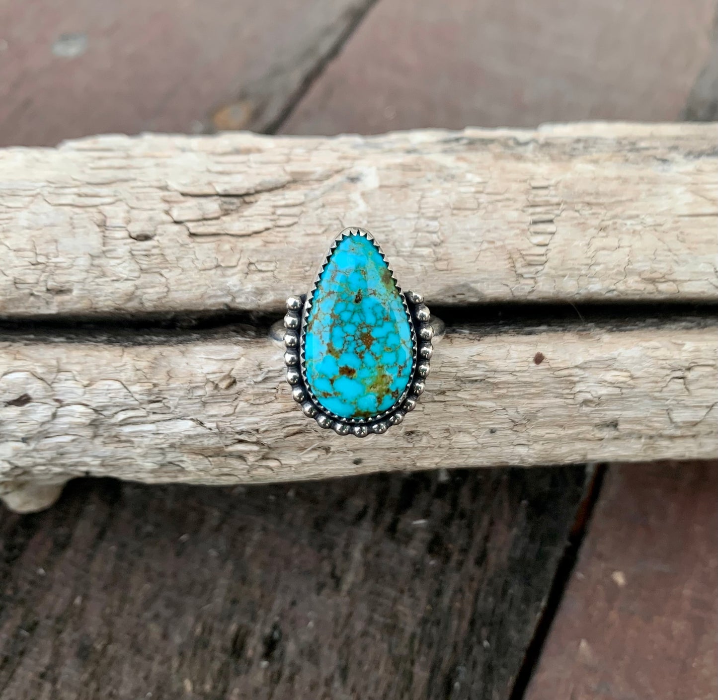 Horseshoe Kingman Turquoise Ring