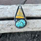 Bumble Bee Jasper & Blue Moon Turquoise Double Ring